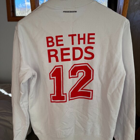 pushBUTTON YOOX White Soccer Sweatshirt Unisex Small - Picture 2 of 5